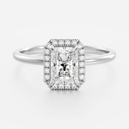 Radiant: Halo Lab Grown Diamond Engagement Ring