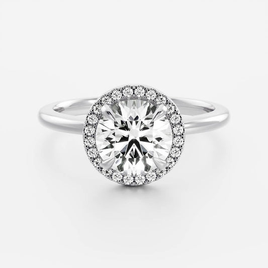 Round: Halo Lab Grown Diamond Engagement Ring