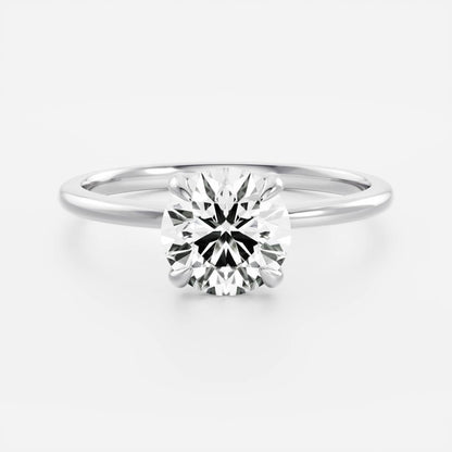 0.75 CT Round: Solitaire Lab Grown Diamond Engagement Ring