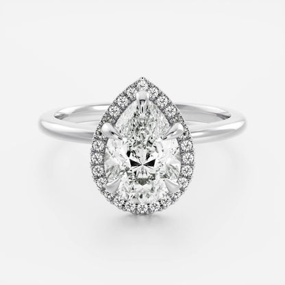 Pear: Halo Lab Grown Diamond
