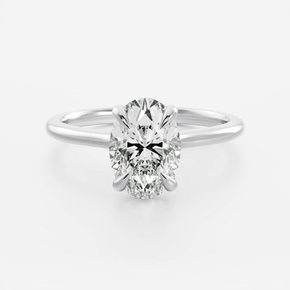 Oval: Cathedral Solitaire Lab Grown Diamond