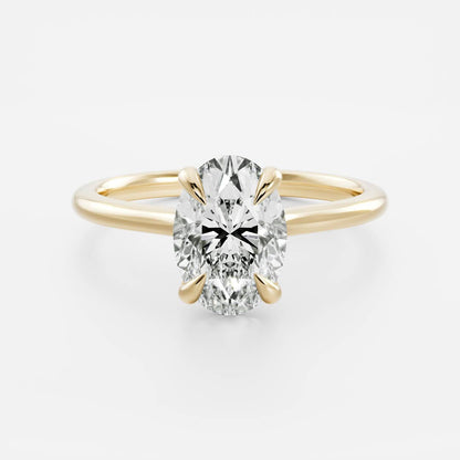 Oval: Cathedral Solitaire Lab Grown Diamond