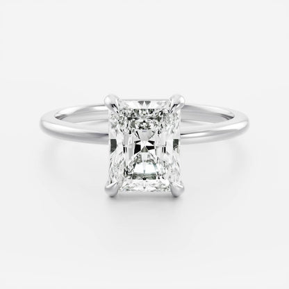 2 CT Radiant: Solitaire Lab Grown Diamond Engagement Ring