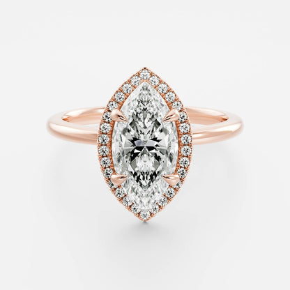 Marquise: Halo Lab Grown Diamond