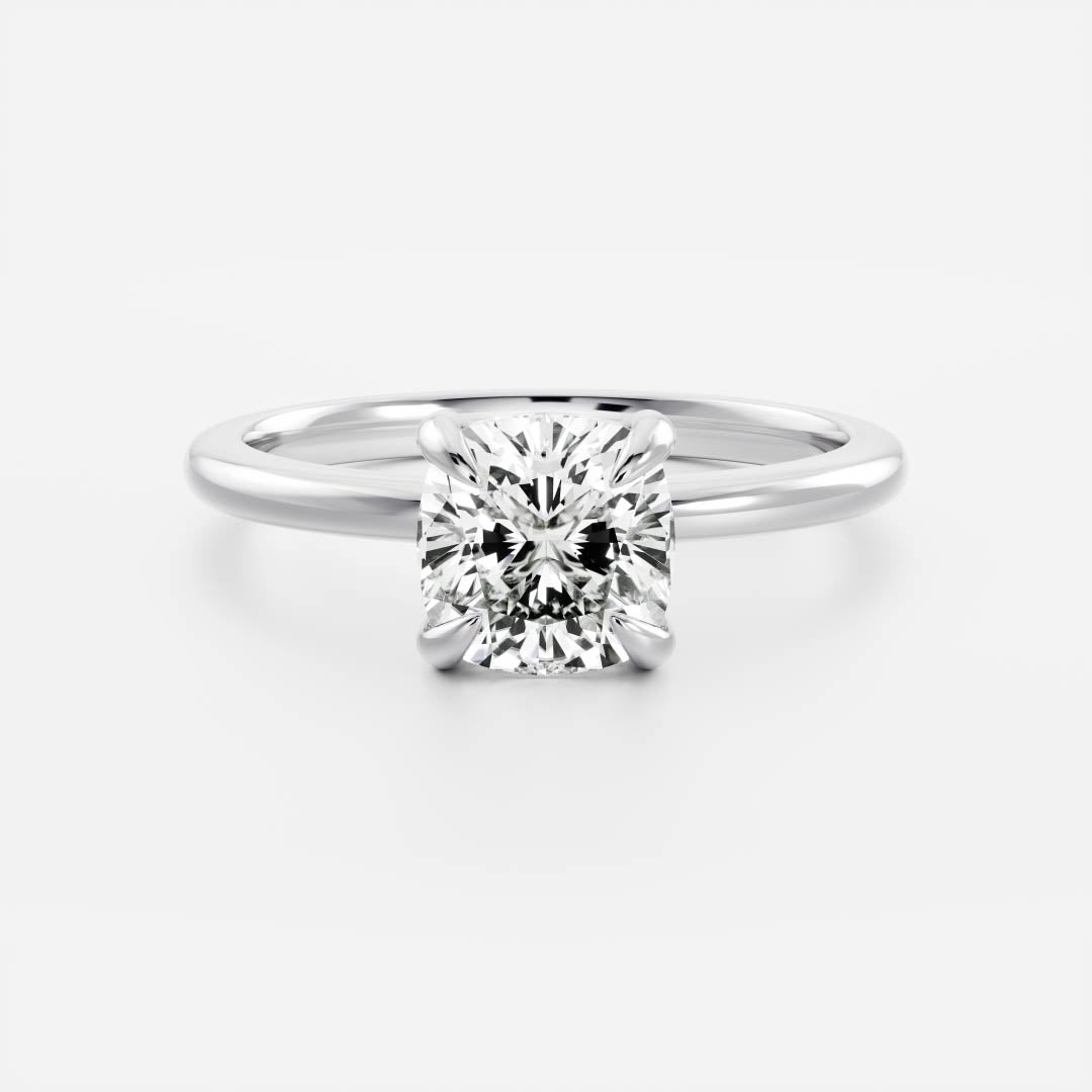 Cushion: Solitaire Lab Grown Diaond Engagement Ring