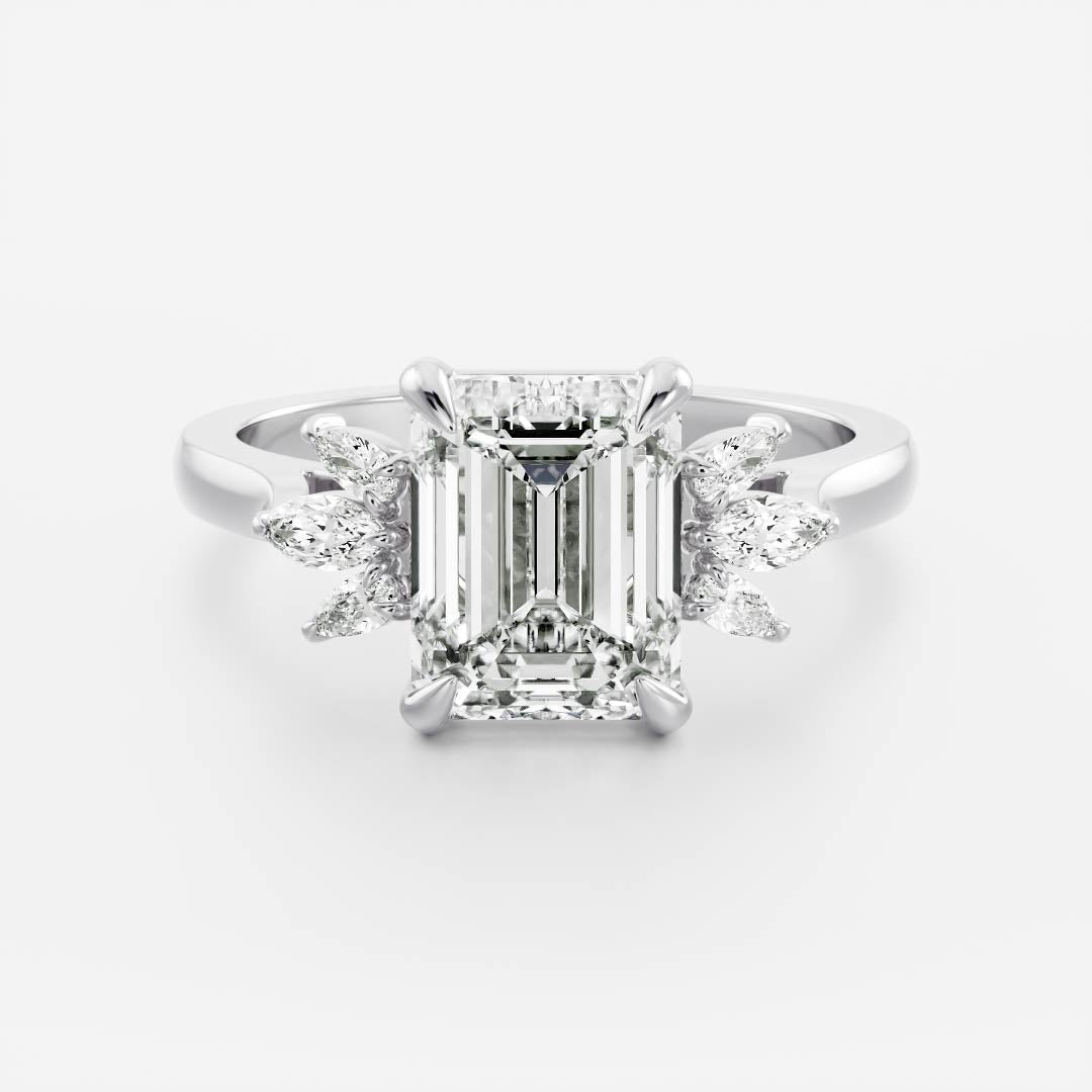Emerald: Cluster Lab Grown Diamond