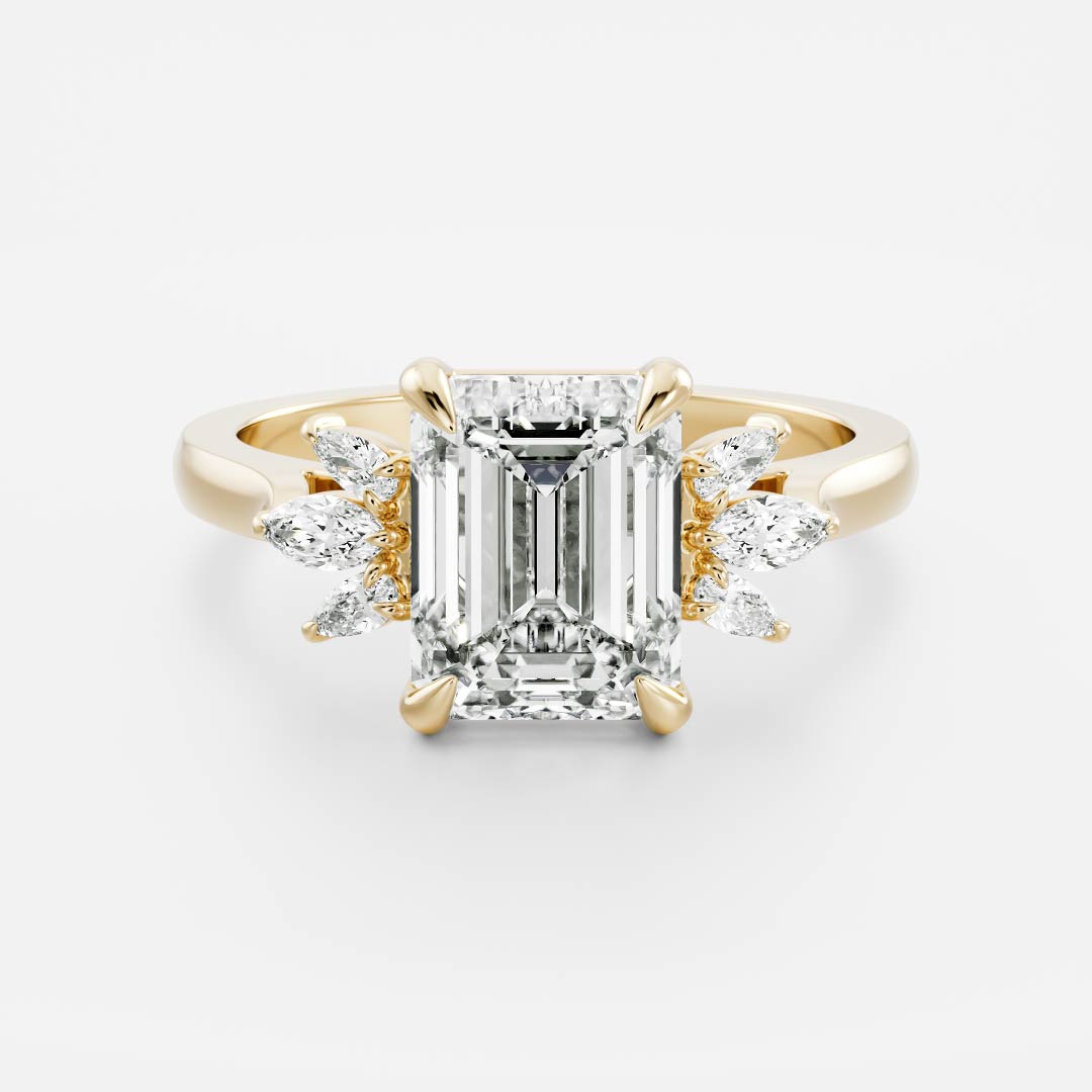 Emerald: Cluster Lab Grown Diamond