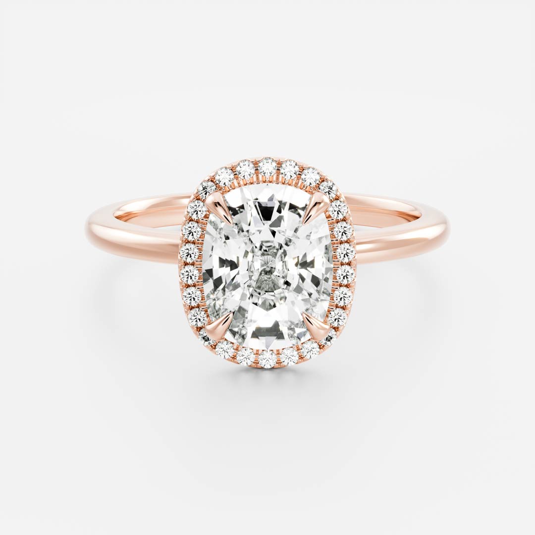 Elongated Cushion: Halo Lab Grown Diamond