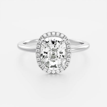 Elongated Cushion: Halo Lab Grown Diamond