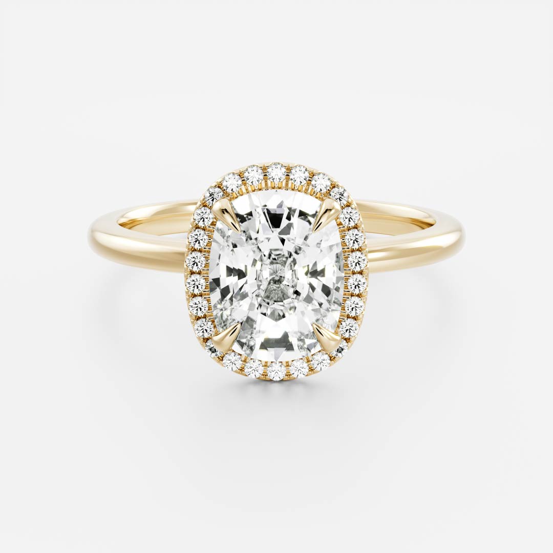 Elongated Cushion: Halo Lab Grown Diamond