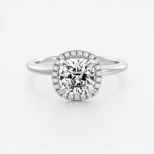 Cushion: Halo Lab Grown Diamond Engagement Ring