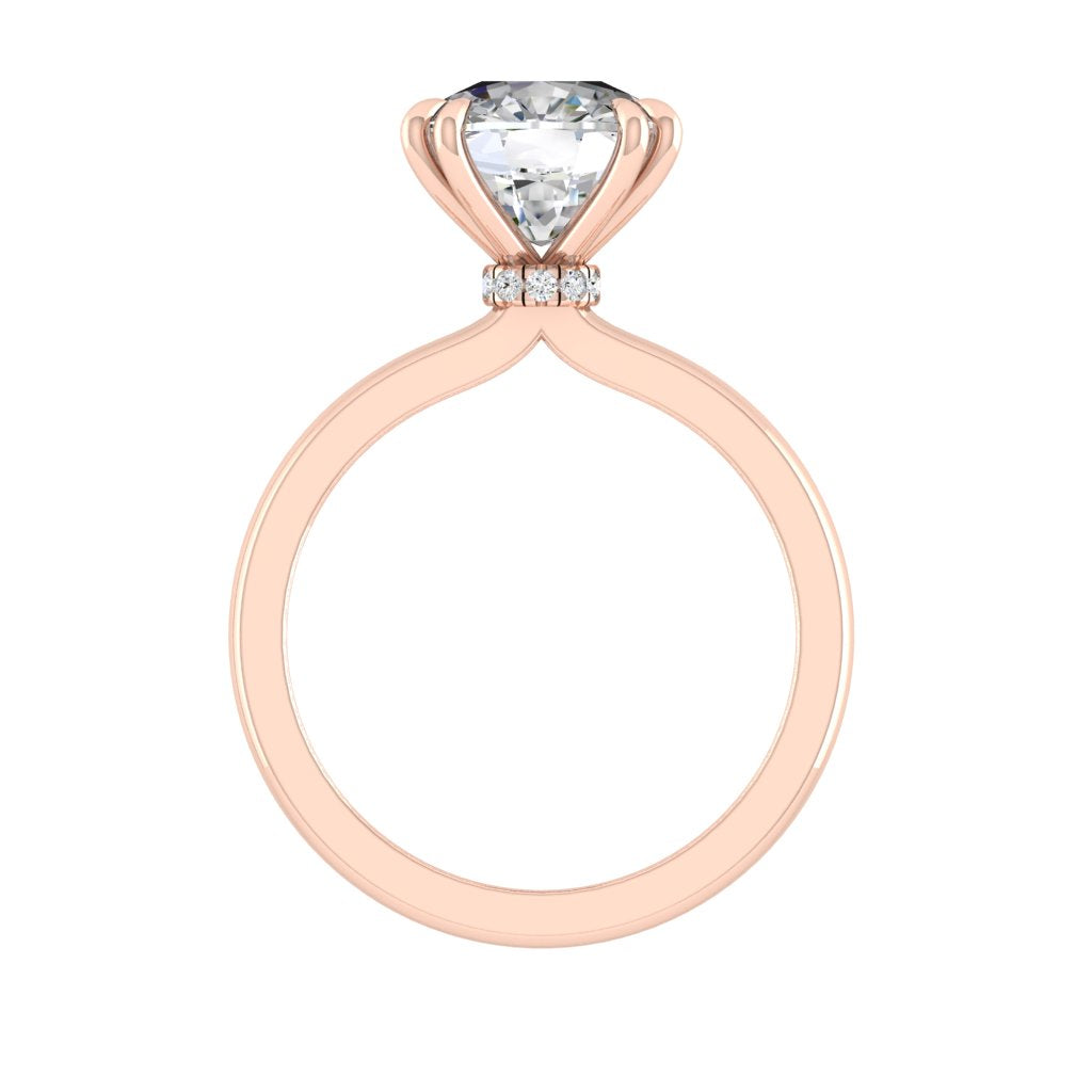 2.0 CT Cushion Cut Solitaire Moissanite Engagement Ring