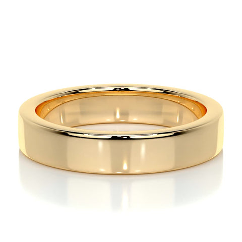 Polished Finish Yellow Gold Classic Men's Band