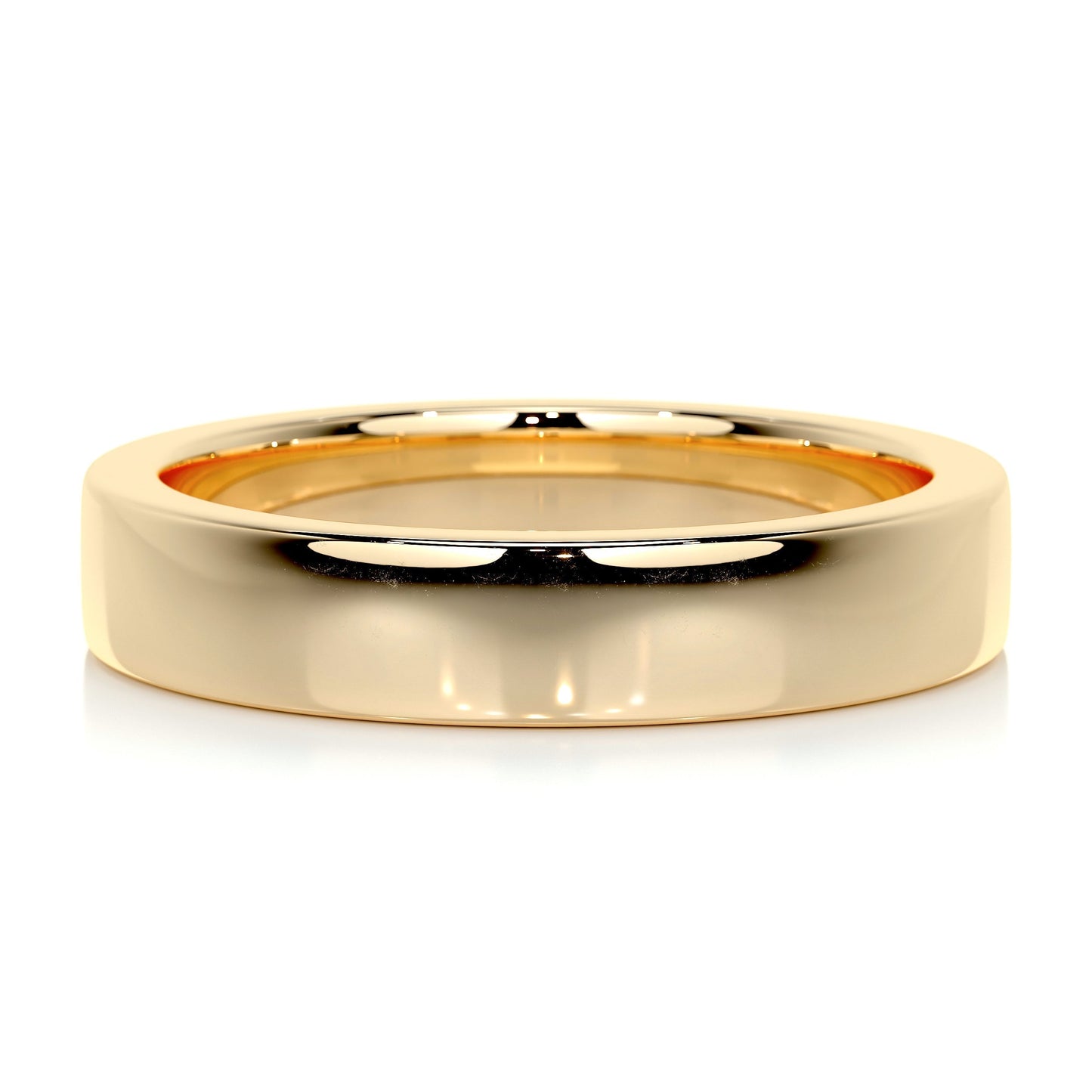 Polished Finish Yellow Gold Classic Men's Band