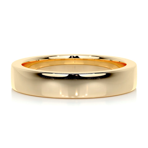 Polished Finish Yellow Gold Classic Men's Band