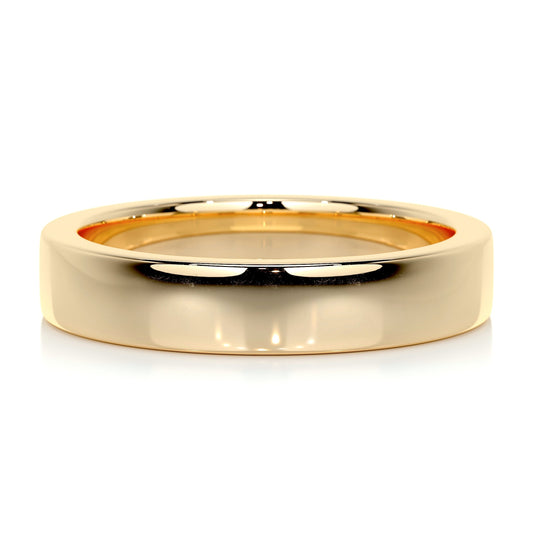 Polished Finish Yellow Gold Classic Men's Band