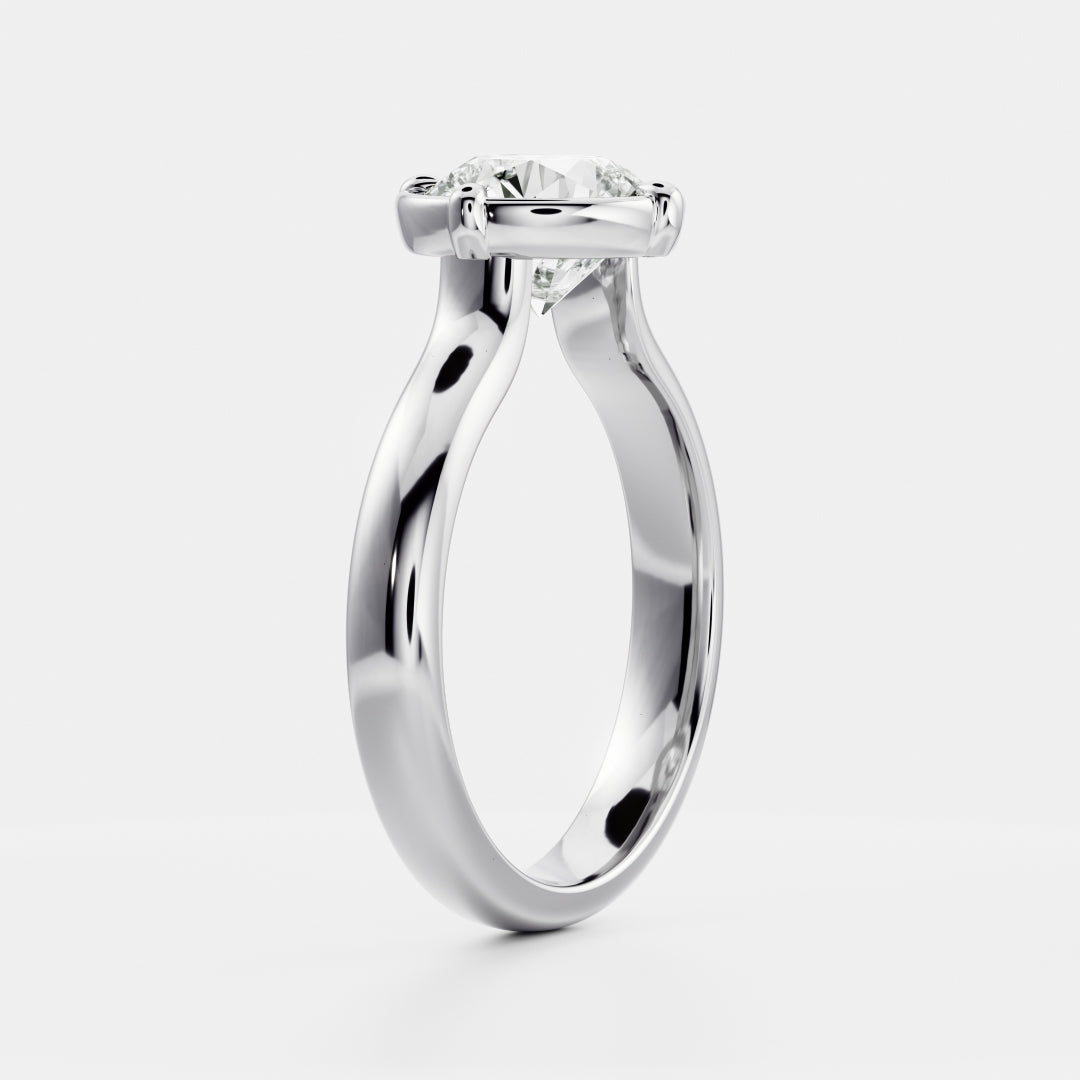 Round: Pronged Bezel Lab Grown Diamond