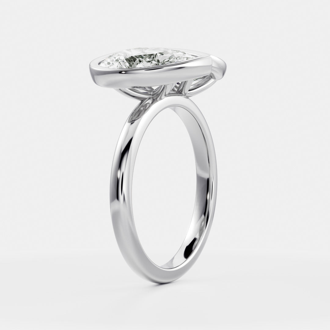 2.5 CT Elongated Cushion & Pear: Bezel Toi Et Moi Lab Grown Diamond