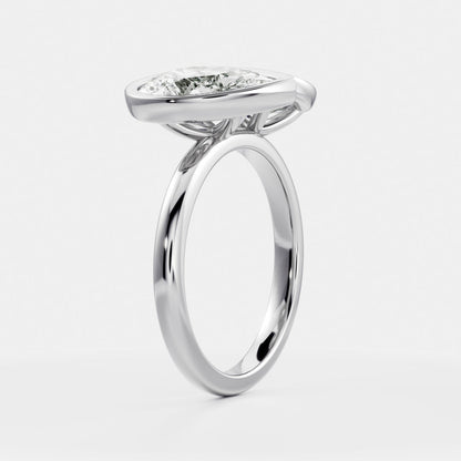 2.5 CT Elongated Cushion & Pear: Bezel Toi Et Moi Lab Grown Diamond