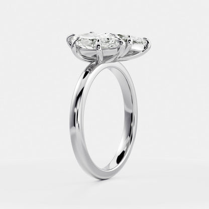 2 CT Marquise: Toi Et Moi Lab Grown Diamond Engagement Ring