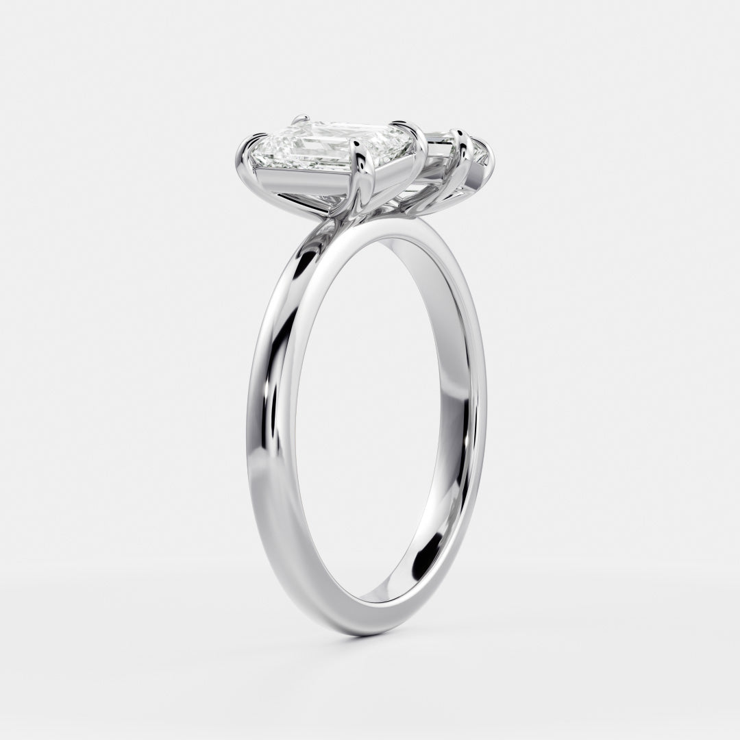 2 CT Emerald: Toi Et Moi Lab Grown Diamond