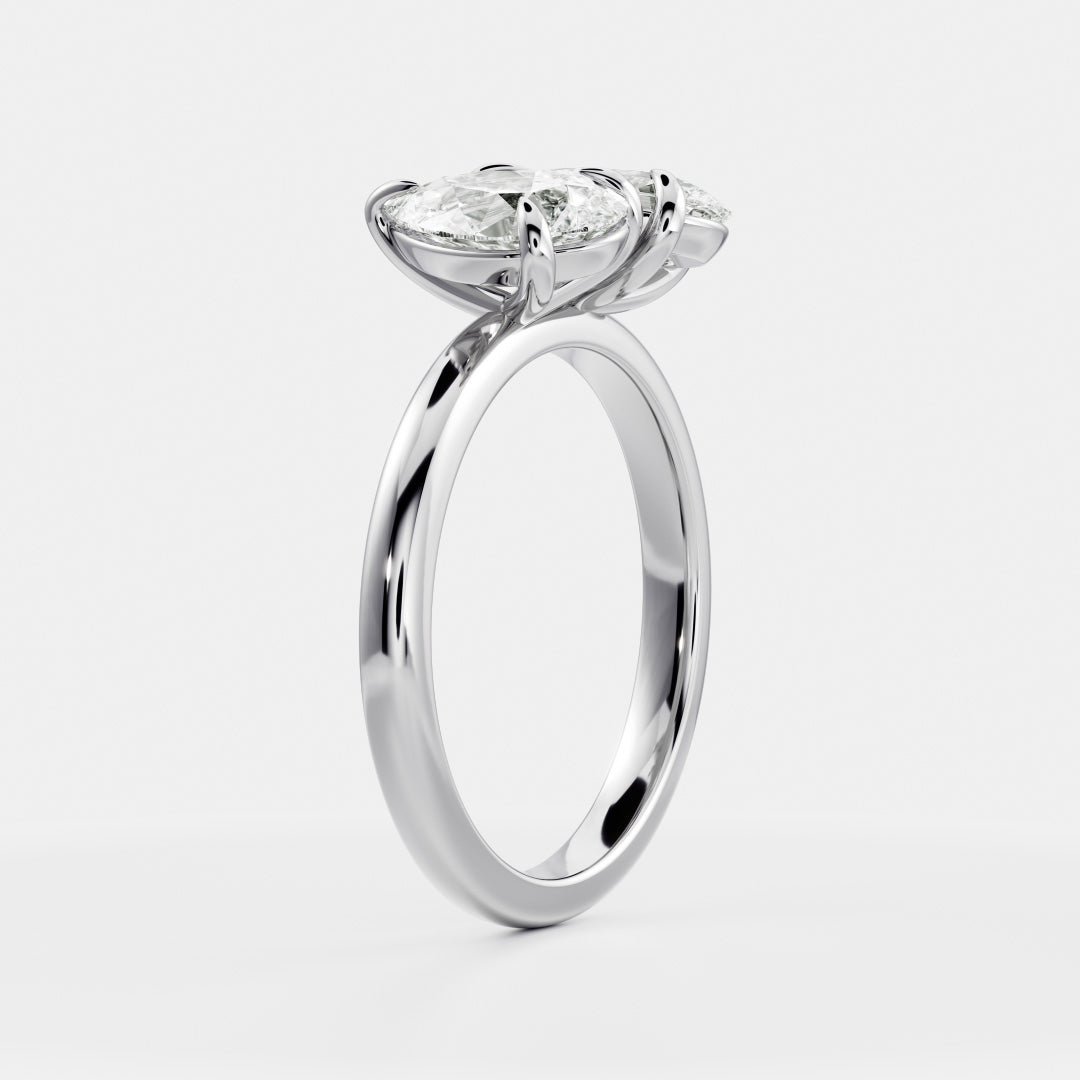 2 CT Pear: Toi Et Moi Lab Grown Diamond