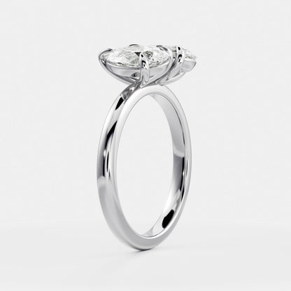 2 CT Pear: Toi Et Moi Lab Grown Diamond