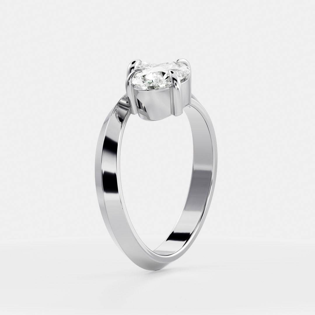 3 CT Pear: Twisted Knife Edge Toi Et Moi Lab Grown Diamond