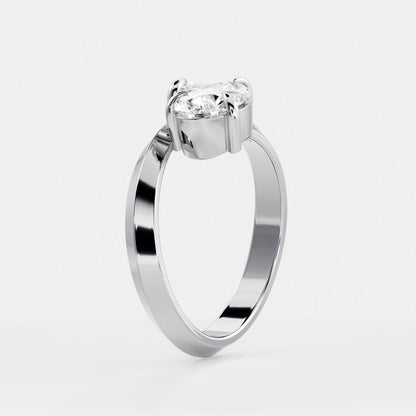 3 CT Pear: Twisted Knife Edge Toi Et Moi Lab Grown Diamond