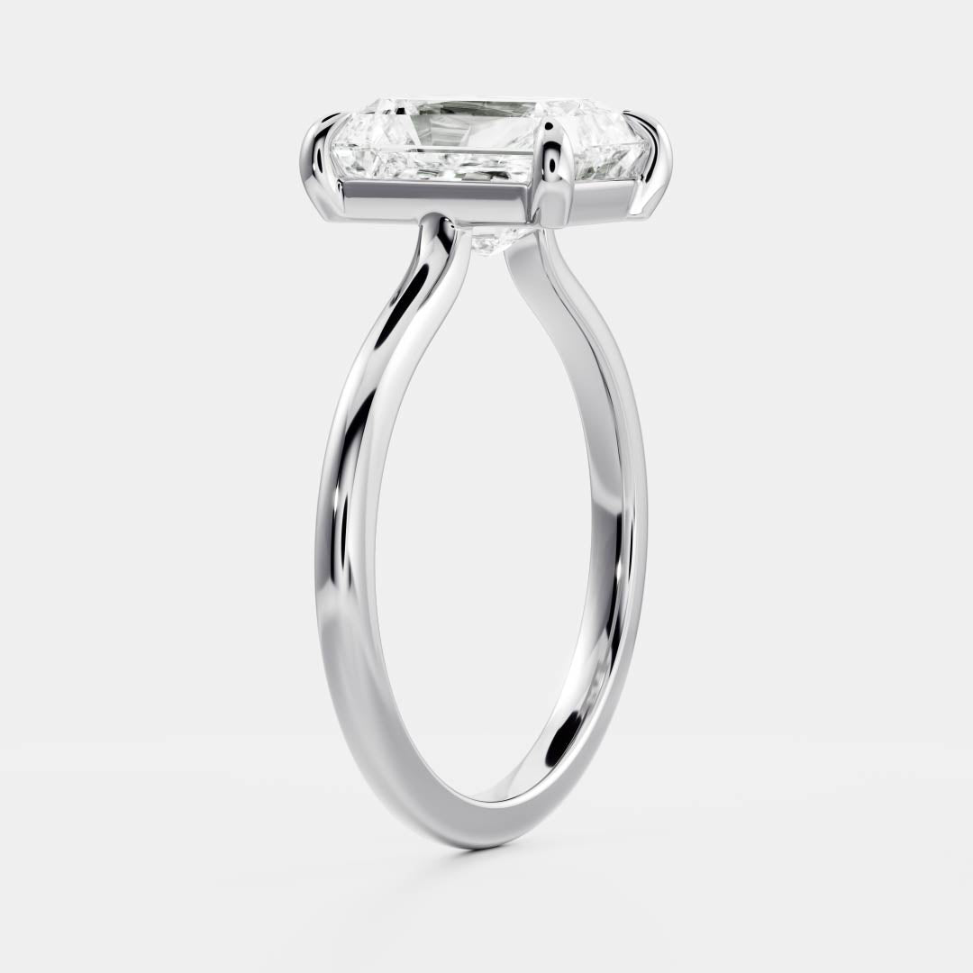 2 CT Radiant: Solitaire Lab Grown Diamond Engagement Ring