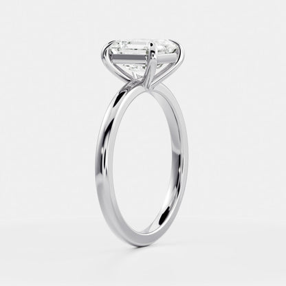 Asscher: Solitaire Lab Grown Diaond Engagement Ring