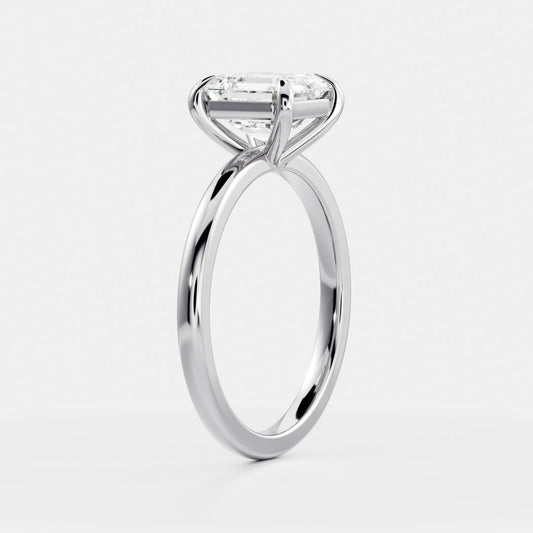 Asscher: Solitaire Lab Grown Diamond Engagement Ring