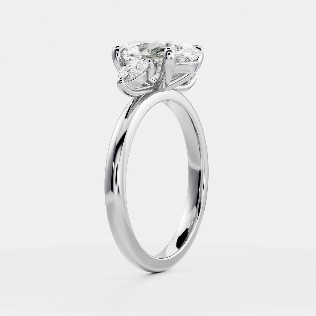Oval: Three Stone Lab Grown Diamond