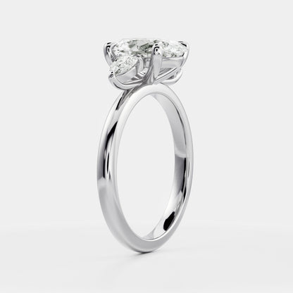 Oval: Three Stone Lab Grown Diamond