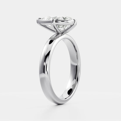 2 CT Pear: Pronged Bezel Lab Grown Diamond Engagement Ring