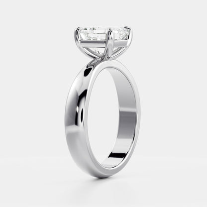 1 CT Asscher: Solitaire Lab Grown Diamond Engagement Ring