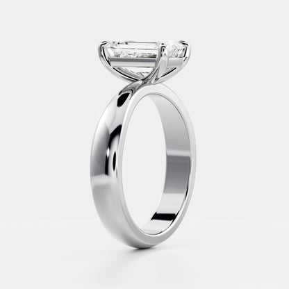 Emerald: Tapered Solitaire Lab Grown Diamond