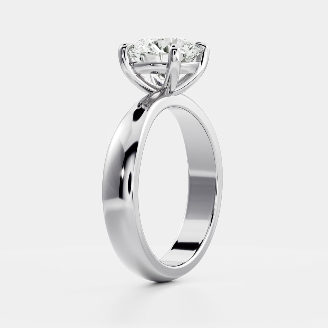 Round: Tapered Solitaire Lab Grown Diamond