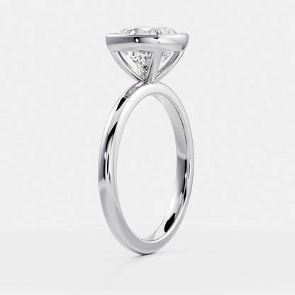 Cushion: Bezel Solitaire Lab Grown Diamond