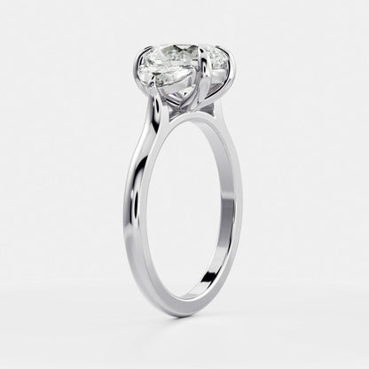 2.5 CT Oval: Three Stone Lab Grown Diamond