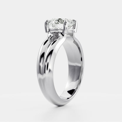 Round: Double Band Solitaire Lab Grown Diamond