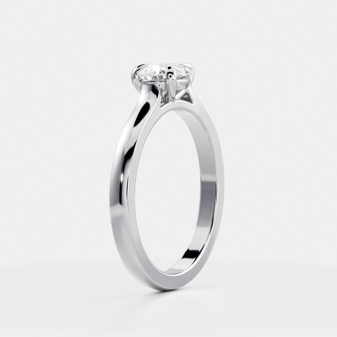 East-West Pear: Cathedral Solitaire Lab Grown Diamond