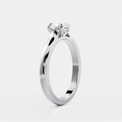 East-West Pear: Cathedral Solitaire Lab Grown Diamond