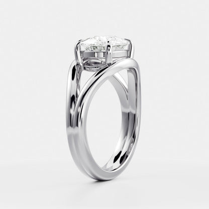 East-West Elongated Cushion: Split Shank Lab Grown Diamond