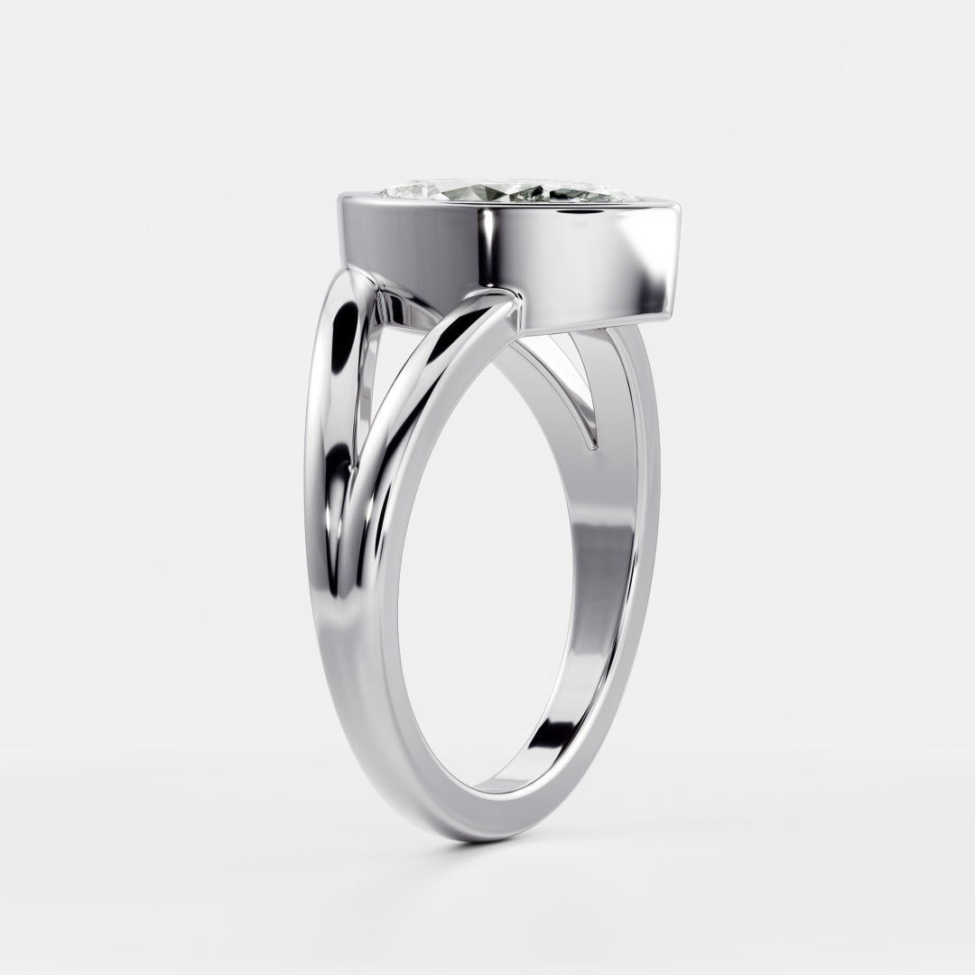 Marquise: Bezel Split Band Lab Grown Diamond