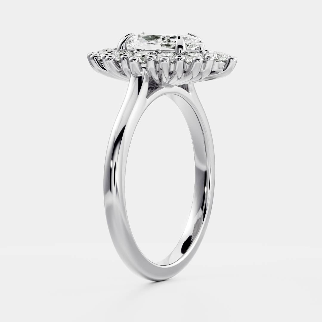 Marquise: Halo Cluster Lab Grown Diamond