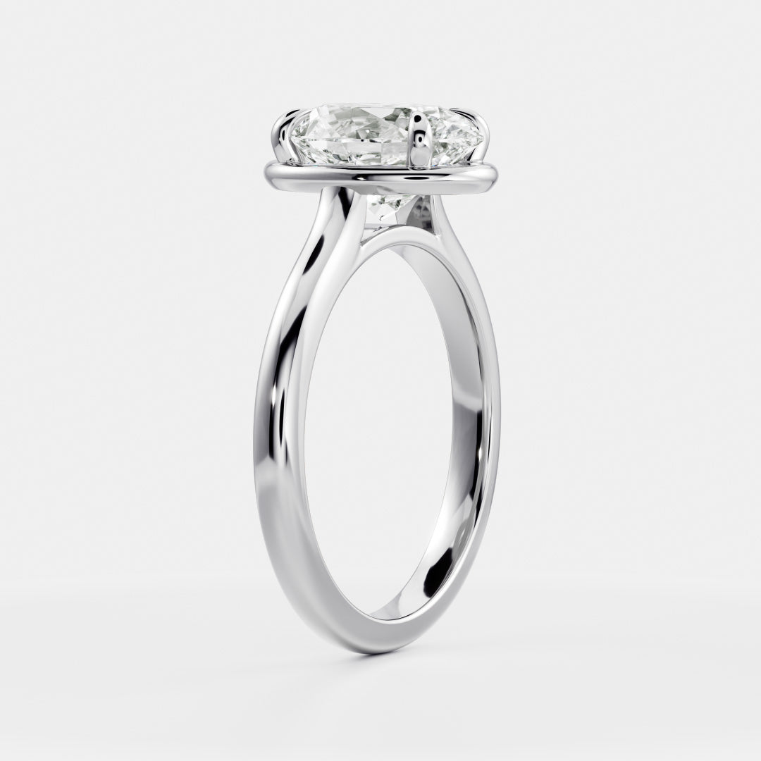 Oval: Pronged Bezel Lab Grown Diamond