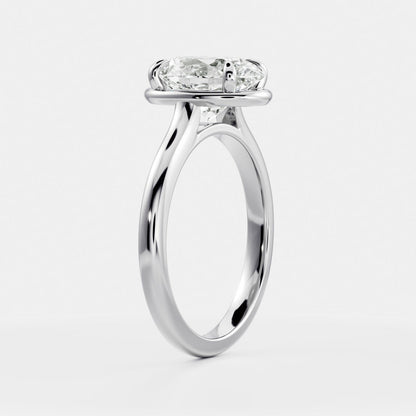 Oval: Pronged Bezel Lab Grown Diamond