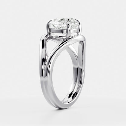 2 CT Pear: Split Shank Lab Grown Diamond
