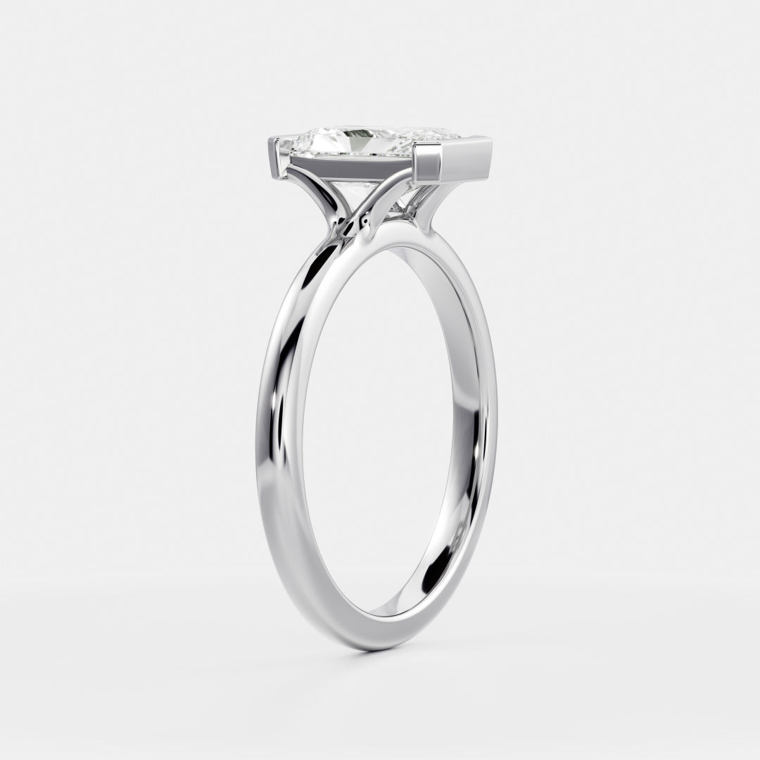 2 CT Radiant: Bezel Half Lab Grown Diamond
